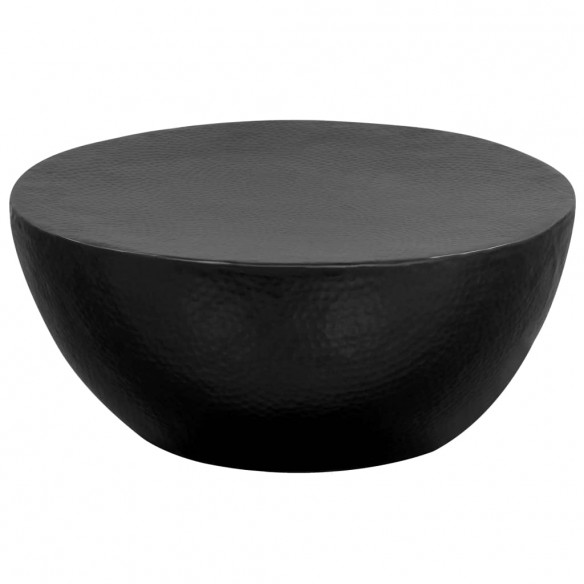 Table basse Aluminium martelé 70 x 30 cm Noir