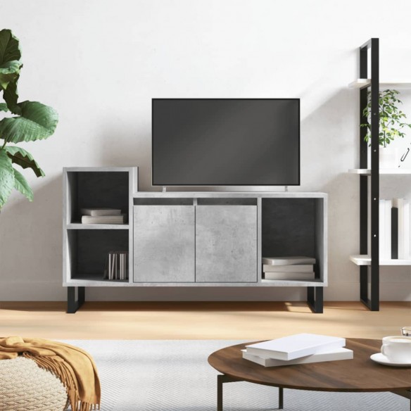 Meuble TV Gris béton 100x35x55 cm 
