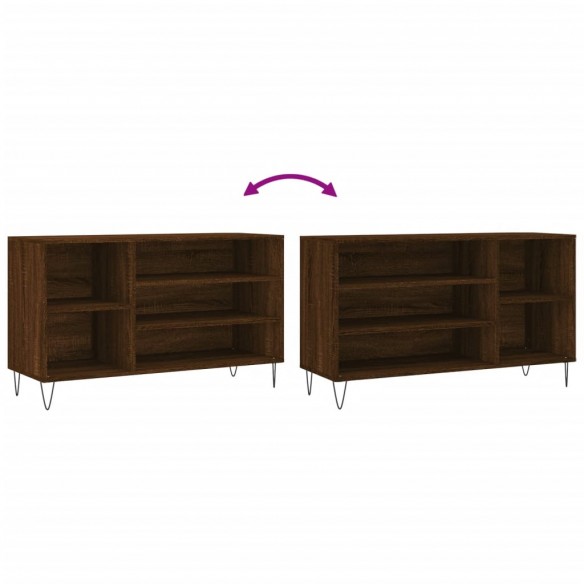 Armoire à chaussures Chêne marron 102x36x60cm 