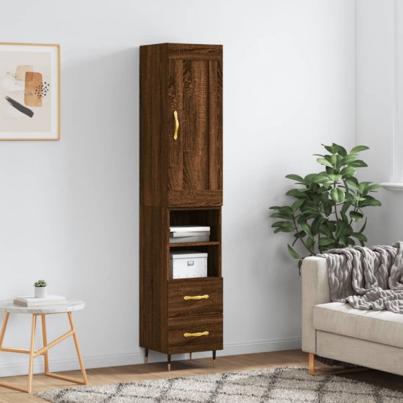 Buffet haut Chêne marron 34,5x34x180 cm 