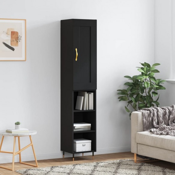 Buffet haut Noir 34,5x34x180 cm 
