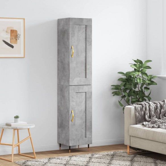 Buffet haut Gris béton 34,5x34x180 cm 