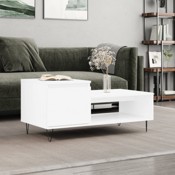 Table basse Blanc 100x50x45 cm 