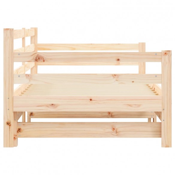 Lit de jour avec lit gigogne 90x200 cm bois de pin massif