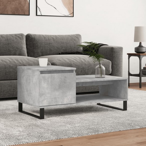 Table basse Gris béton 100x50x45 cm 