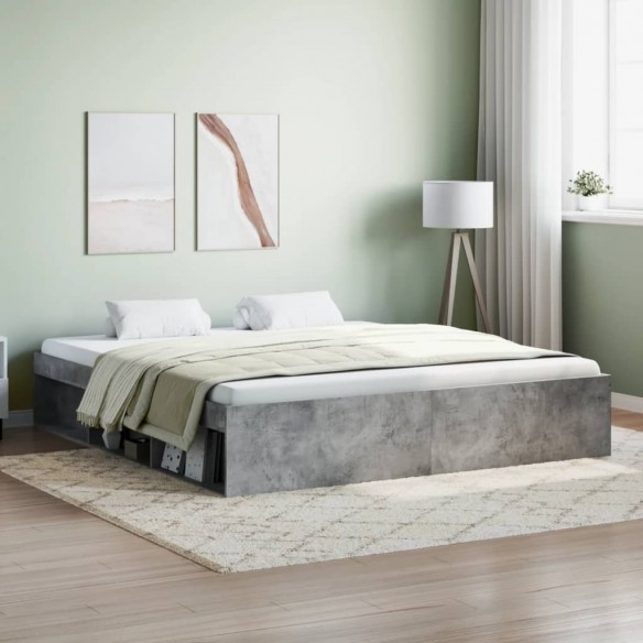 Lit gris béton 180x200 cm super king