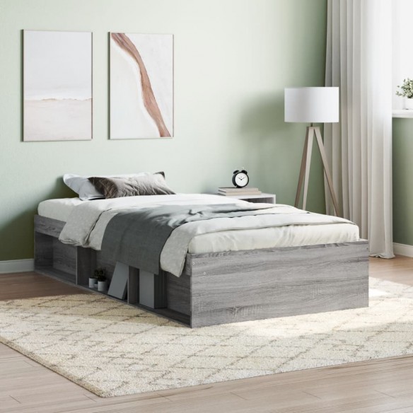 Lit sonoma gris 90x190 cm