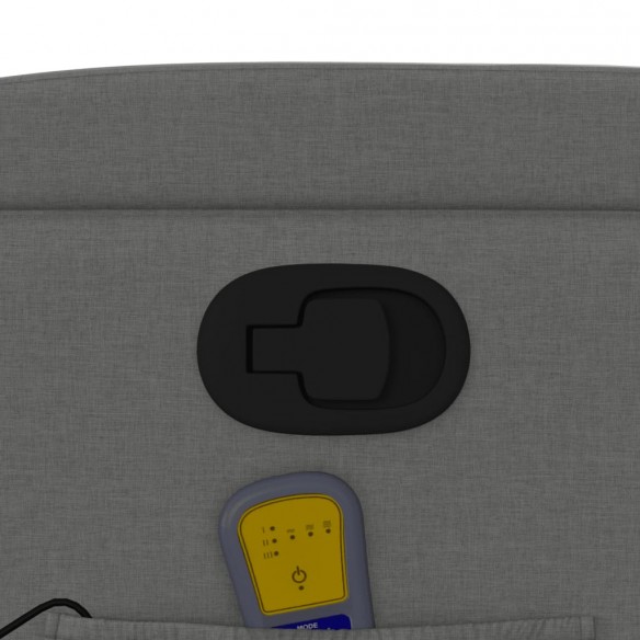 Fauteuil de massage inclinable Gris foncé Tissu