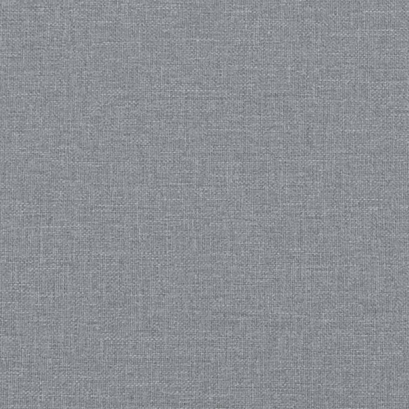 Banc à manger gris clair 124x32x45 cm acier et tissu