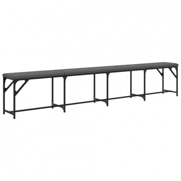 Banc à manger gris foncé 248x32x45 cm acier et tissu Banc à manger gris foncé 248x32x45 cm acier et tissu