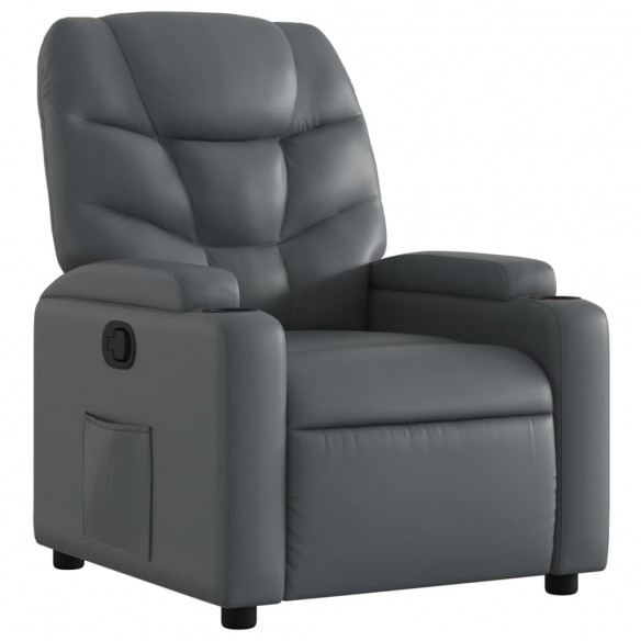 Fauteuil inclinable Gris Similicuir Fauteuil inclinable Gris Similicuir