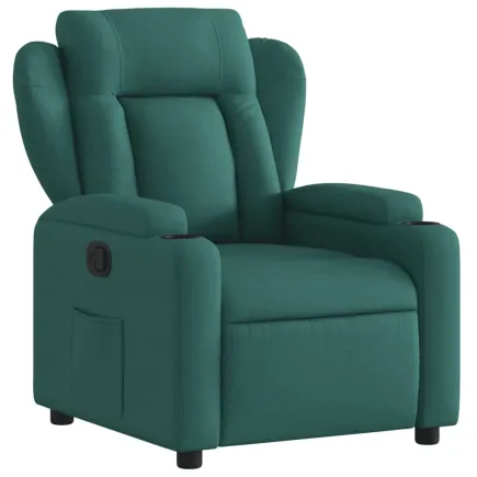 Fauteuil inclinable Vert foncé Tissu 2