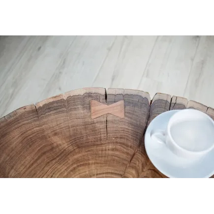 Table d'appoint en bois design industriel 2