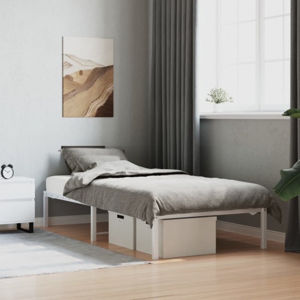 Lit métal blanc 90x200 cm
