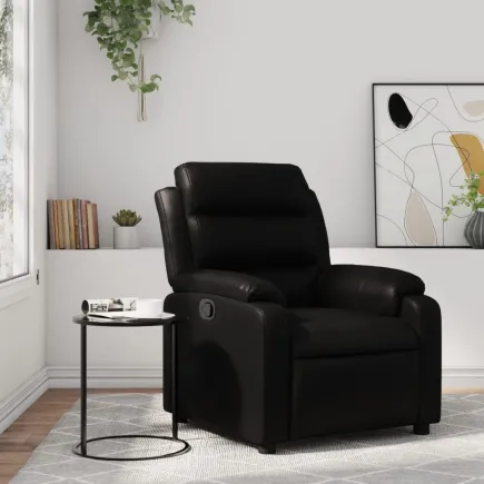 Fauteuil inclinable Noir Similicuir