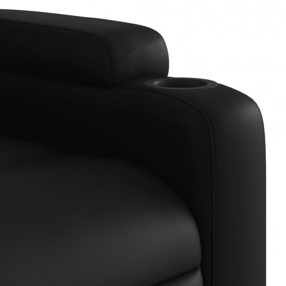 Fauteuil de massage inclinable électrique noir similicuir