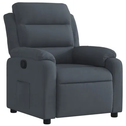 Fauteuil inclinable Gris foncé Velours 2