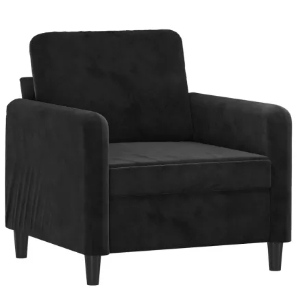 Fauteuil Noir 60 cm Velours 2