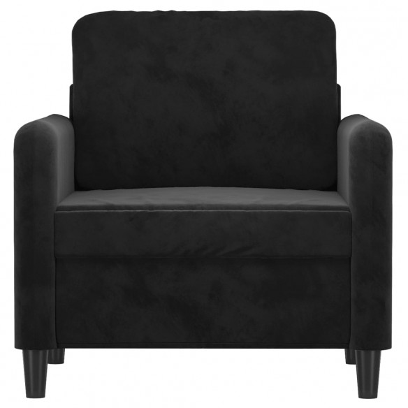 Fauteuil Noir 60 cm Velours Fauteuil Noir 60 cm Velours