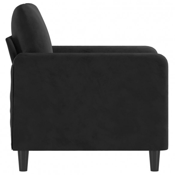 Fauteuil Noir 60 cm Velours Fauteuil Noir 60 cm Velours