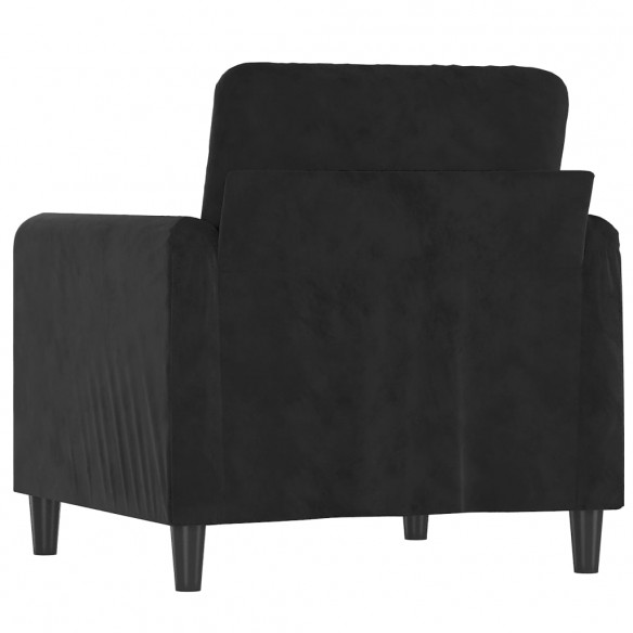 Fauteuil Noir 60 cm Velours Fauteuil Noir 60 cm Velours