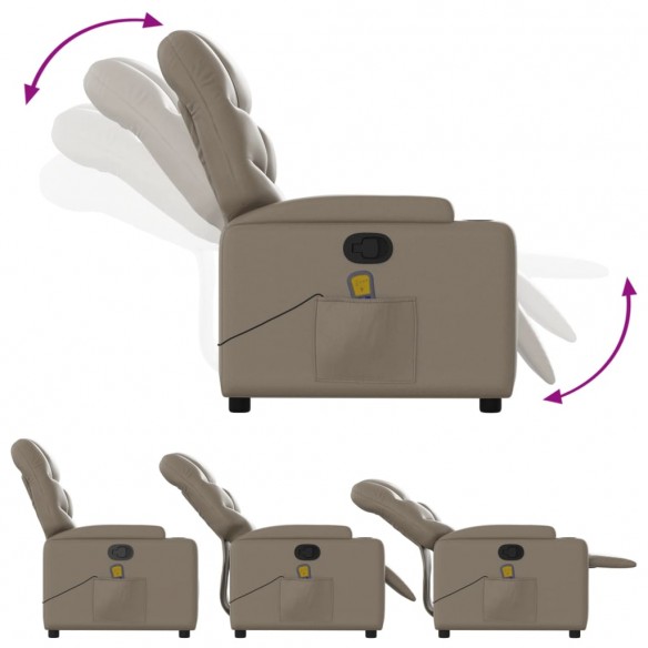 Fauteuil inclinable de massage Cappuccino Similicuir