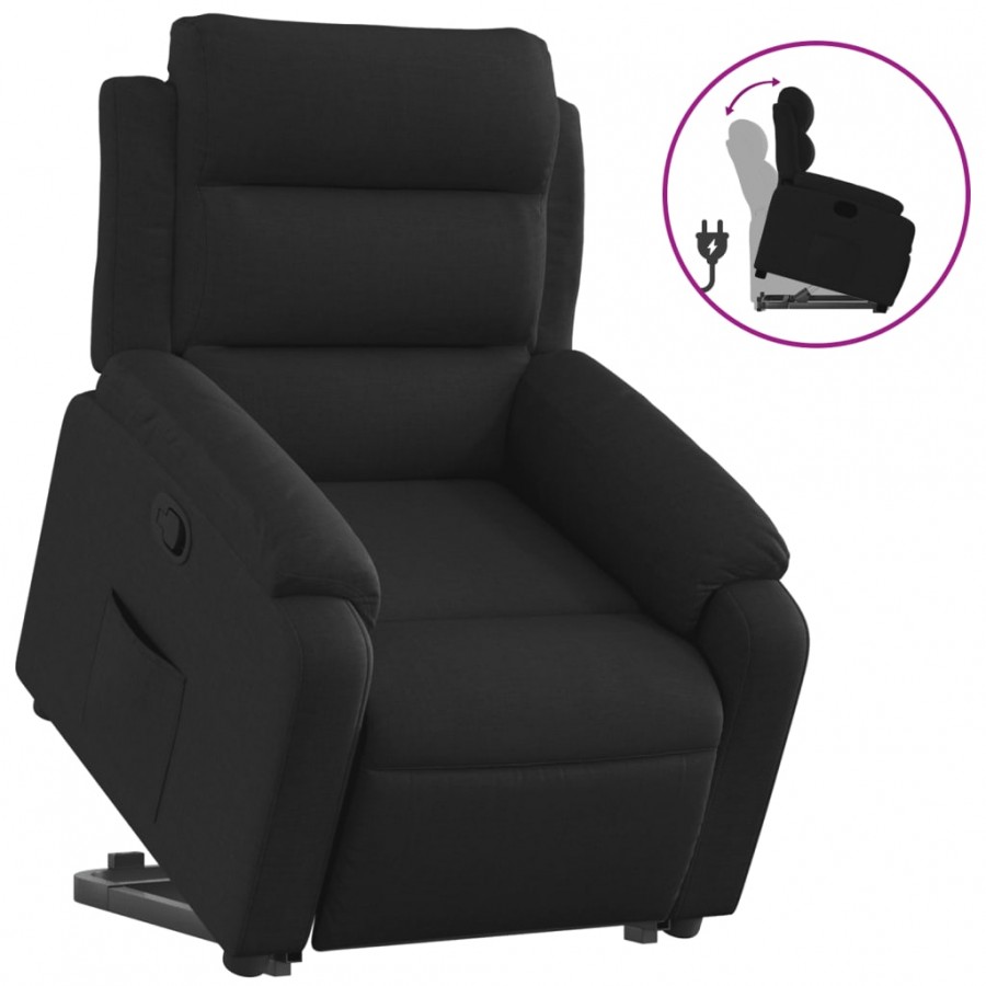 Fauteuil inclinable noir tissu