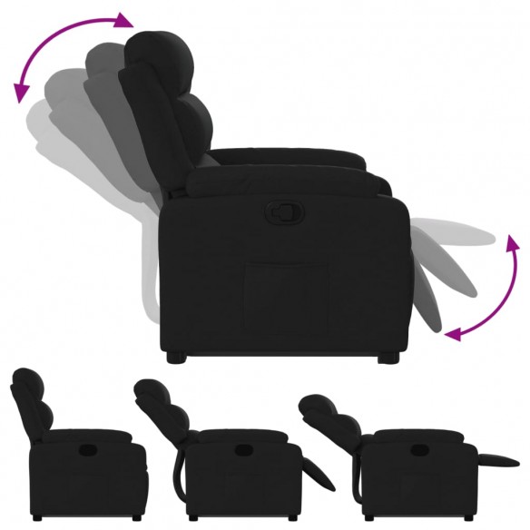Fauteuil inclinable noir tissu