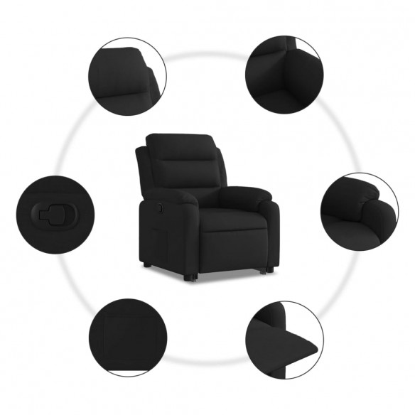 Fauteuil inclinable noir tissu