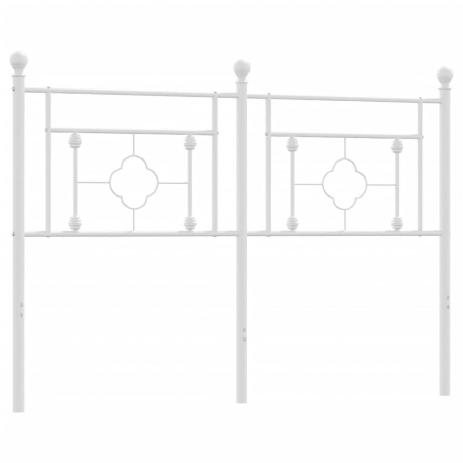 Tête de lit métal blanc 140 cm