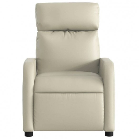 Fauteuil inclinable de massage Crème Similicuir