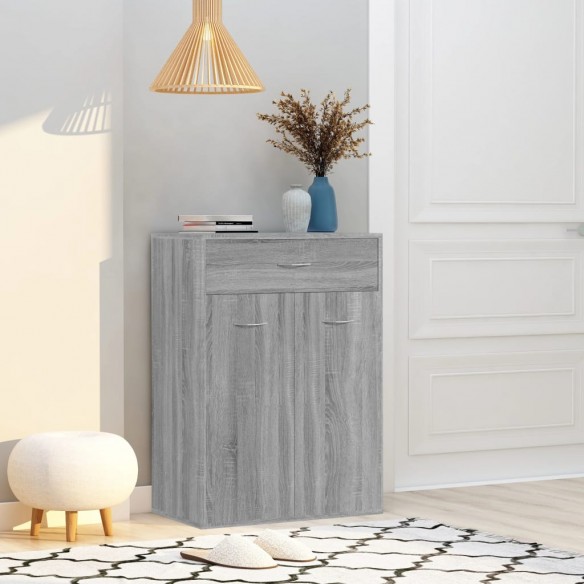 Armoire à chaussures Sonoma gris 60x35x84 cm 