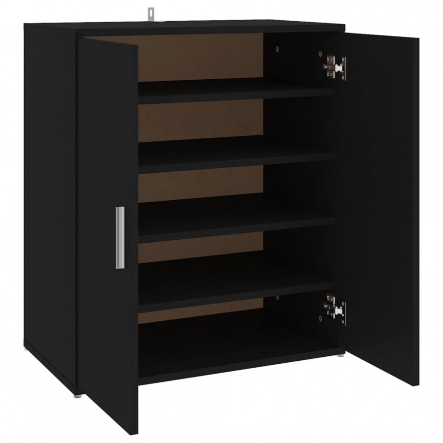 Armoire à chaussures Noir 60x35x70 cm Aggloméré