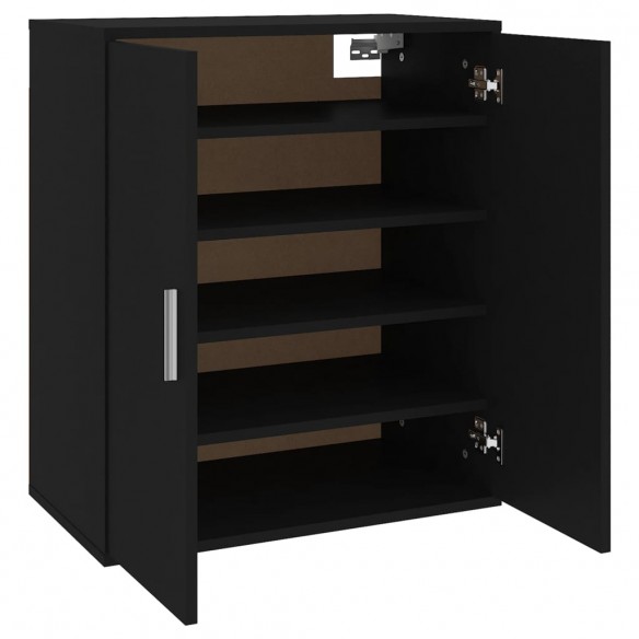 Armoire à chaussures Noir 60x35x70 cm Aggloméré
