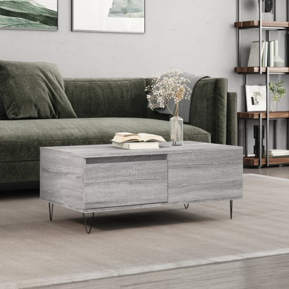 Table basse Sonoma gris 90x50x36,5 cm 