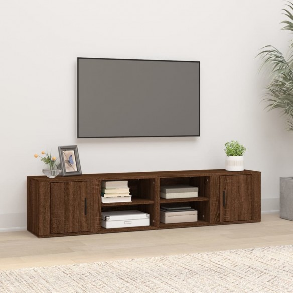 Meubles TV 2 pcs Chêne marron 80x31,5x36 cm 