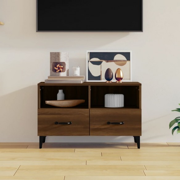 Meuble TV Chêne marron 80x36x50 cm 