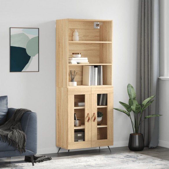 Buffet haut Chêne sonoma 69,5x34x180 cm 