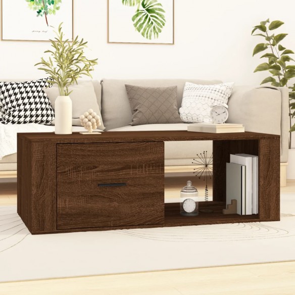 Table basse Chêne marron 100x50,5x35 cm 