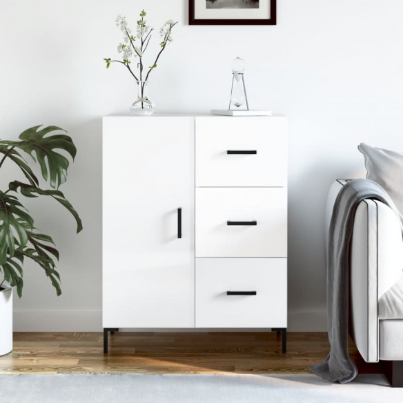 Buffet Blanc brillant 69,5x34x90 cm 