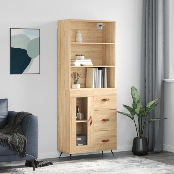 Buffet haut Chêne sonoma 69,5x34x180 cm 