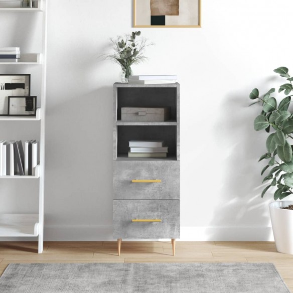 Buffet Gris béton 34,5x34x90 cm 