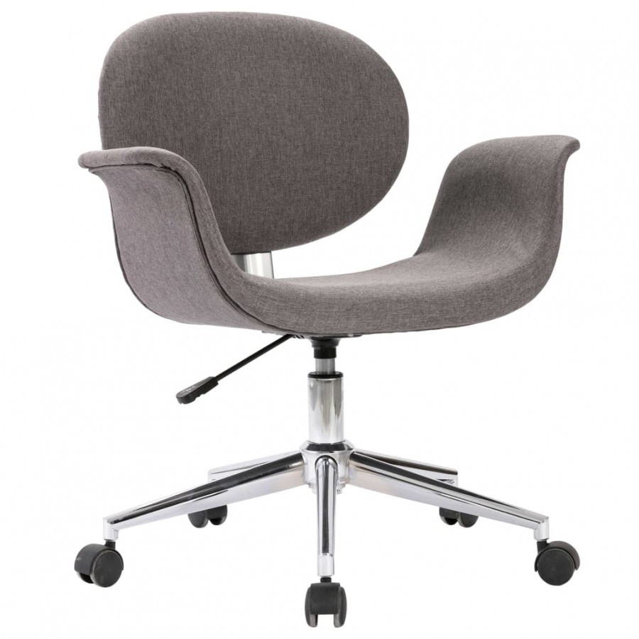 Chaise pivotante de salle à manger Gris Tissu