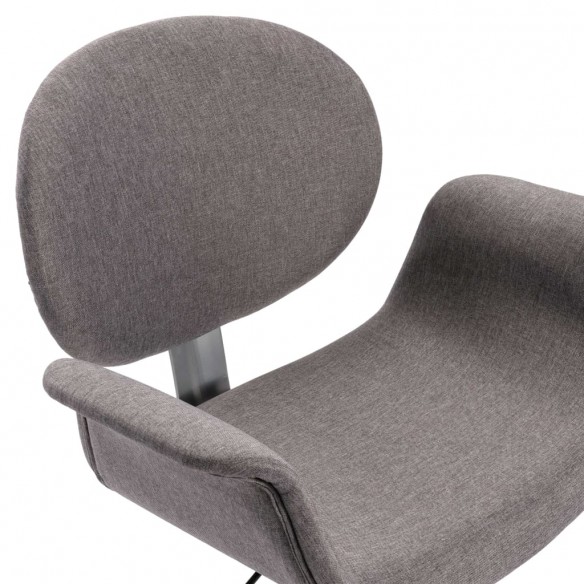 Chaise pivotante de salle à manger Gris Tissu