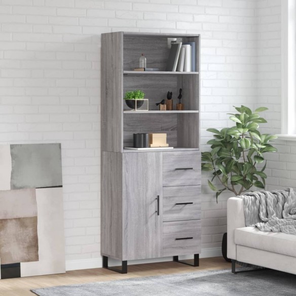 Buffet haut Sonoma gris 69,5x34x180 cm 