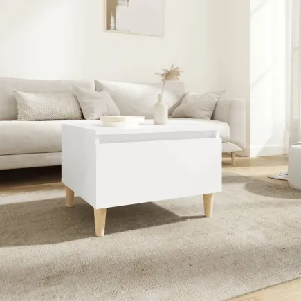 Table d'appoint Blanc 50x46x35 cm
