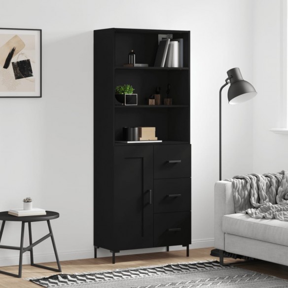 Buffet haut Noir 69,5x34x180 cm 