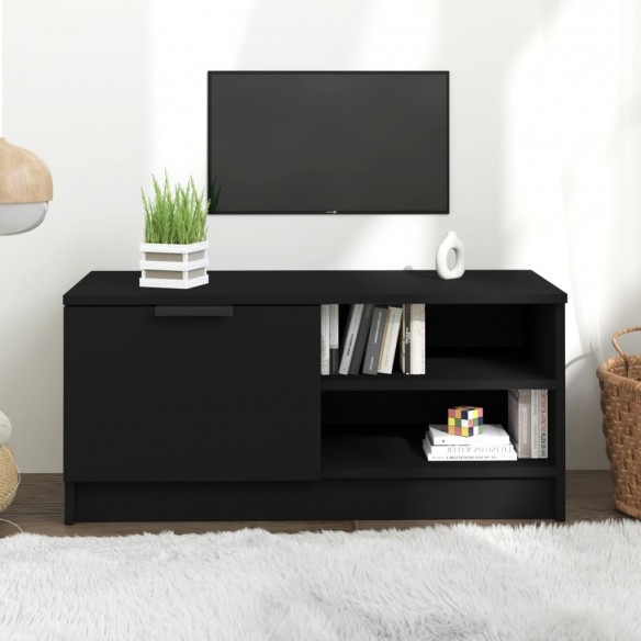 Meuble TV Noir 80x35x36,5 cm 