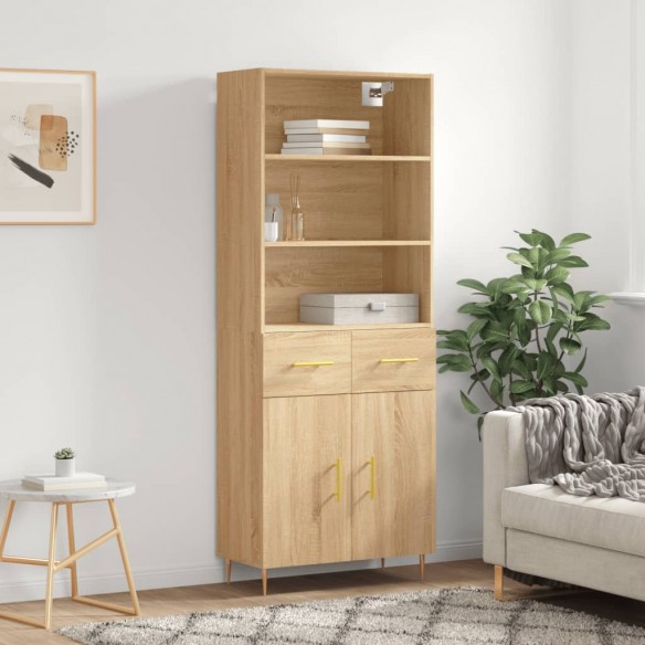 Buffet haut Chêne sonoma 69,5x34x180 cm 
