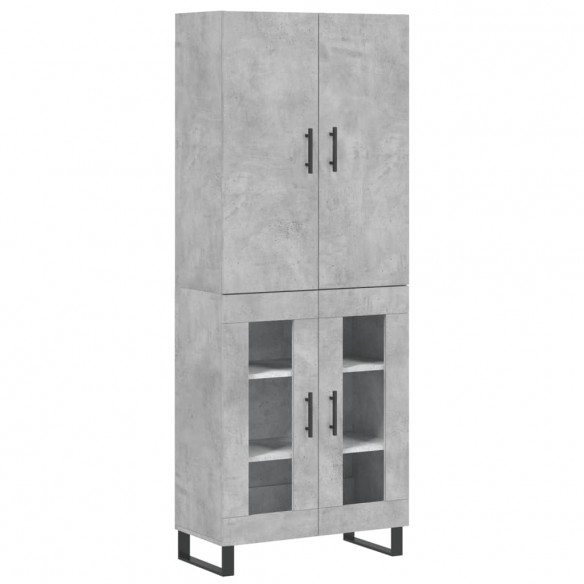 Buffet haut Gris béton 69,5x34x180 cm 